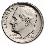 1981-P Roosevelt Dime 50-Coin Roll BU